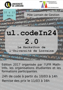 ul.codein24 – hackathon – 10 et 11 mars 2017